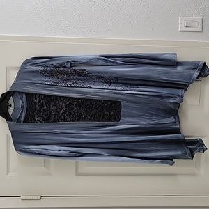 Vocal blue and black 100% cotton jacket, size Medium